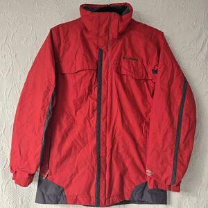 Columbia Bugaboo Red Kid Ski Jacket Large Omni Tech Outerwear Insulated Pockets